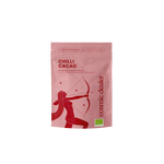 Chili Cacao Drinking Chocolate Blend by Cosmic Dealer – ceremonial cacao with chili and adaptogens for a sugar-free energizing hot chocolate ritual