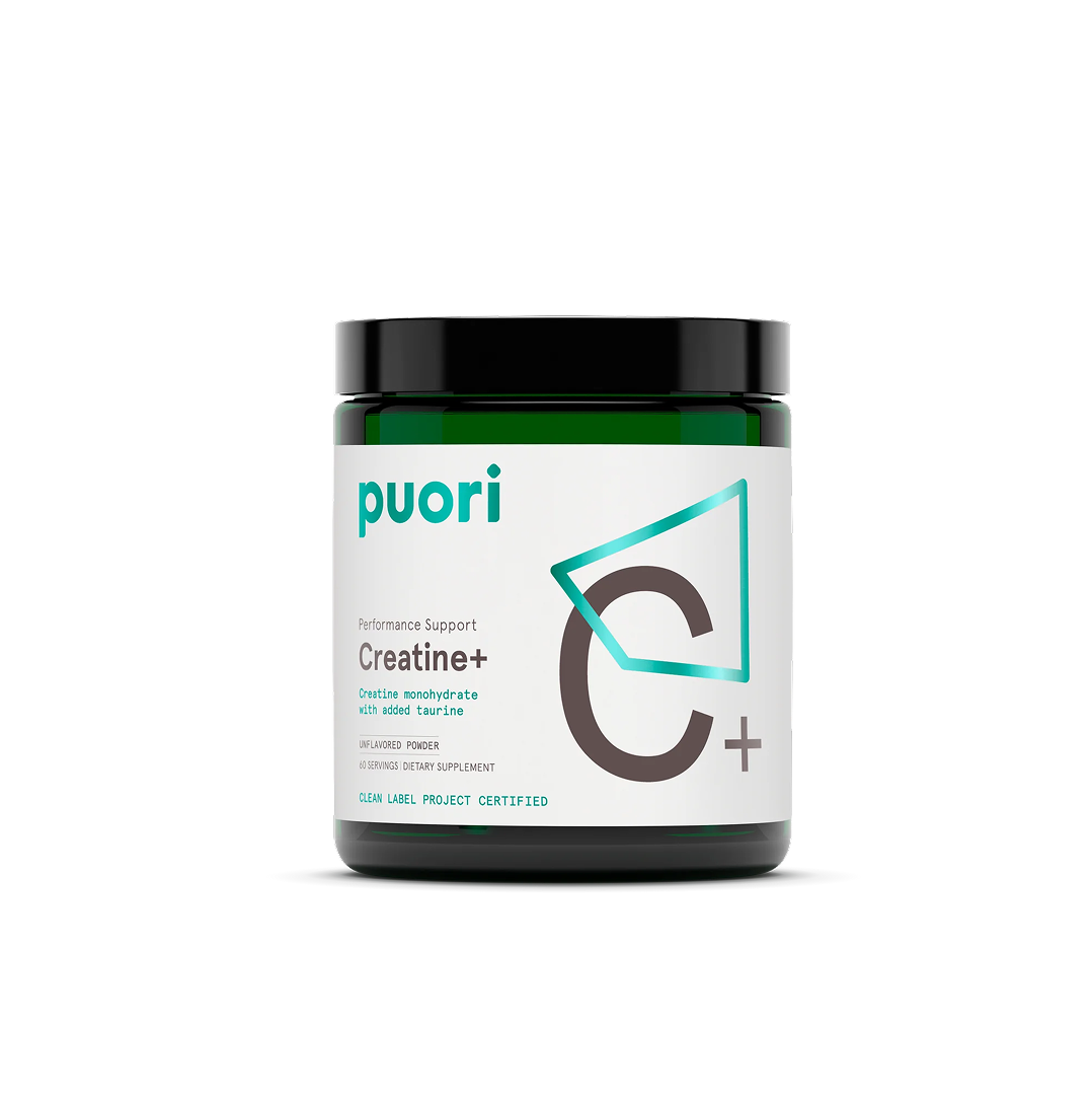Creatine Supplement by Puori – unflavored creatine and taurine powder to support strength and high-intensity performance