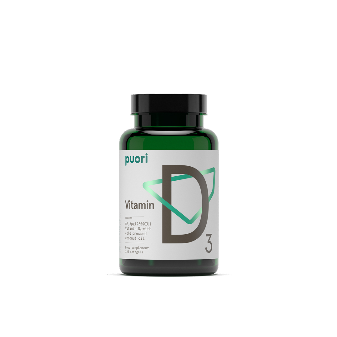 D3 Vitamin D Supplement by Puori – natural lanolin-based formula with coconut oil for bone and immune support