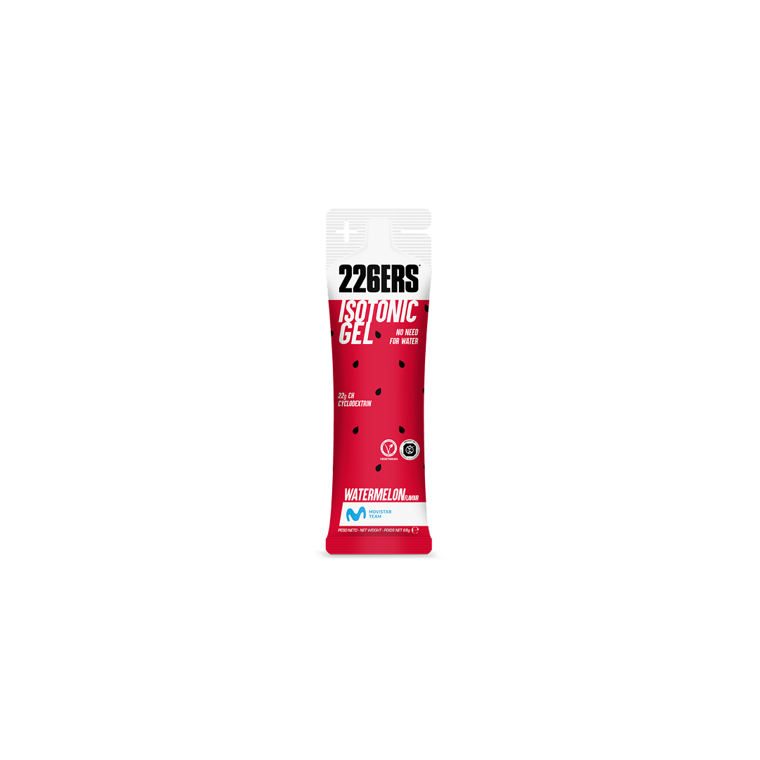 Isotonic Gel Watermelon by 226ERS – 22g carb gel with cyclodextrin for sustained energy, hydration, and no water needed