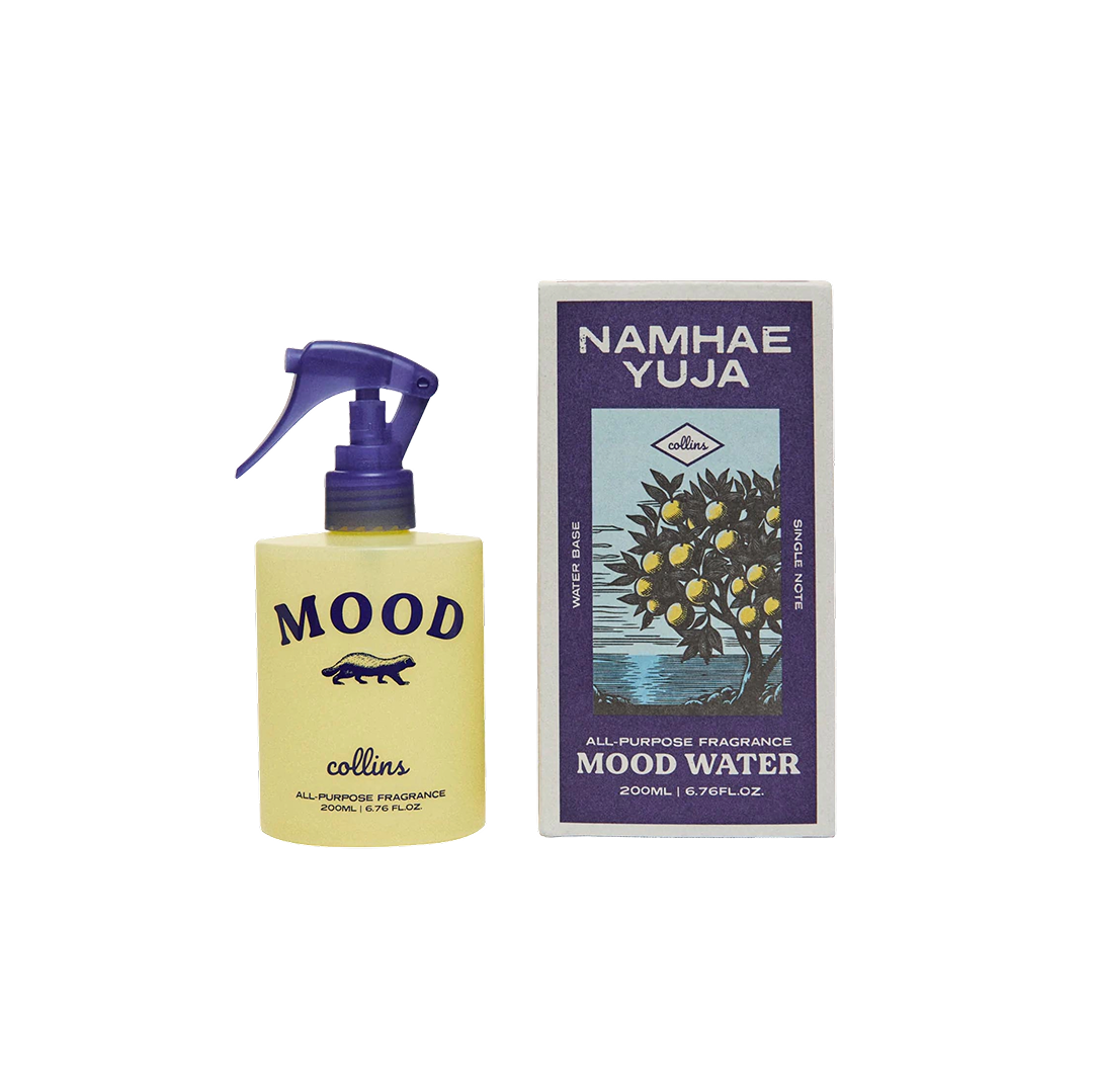 Mood Water Namhae Yuja by Collins – versatile natural fragrance for skin, fabrics, and home with a refreshing citrusy aroma