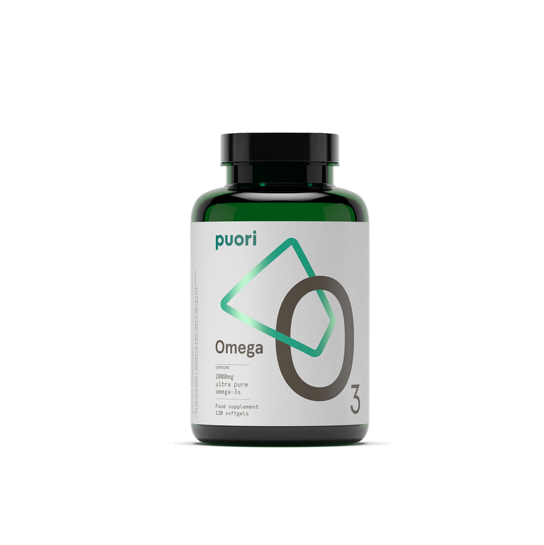 O3 Omega 3 Supplement by Puori – 2000mg fish oil with EPA and DHA for heart, brain, and eye health