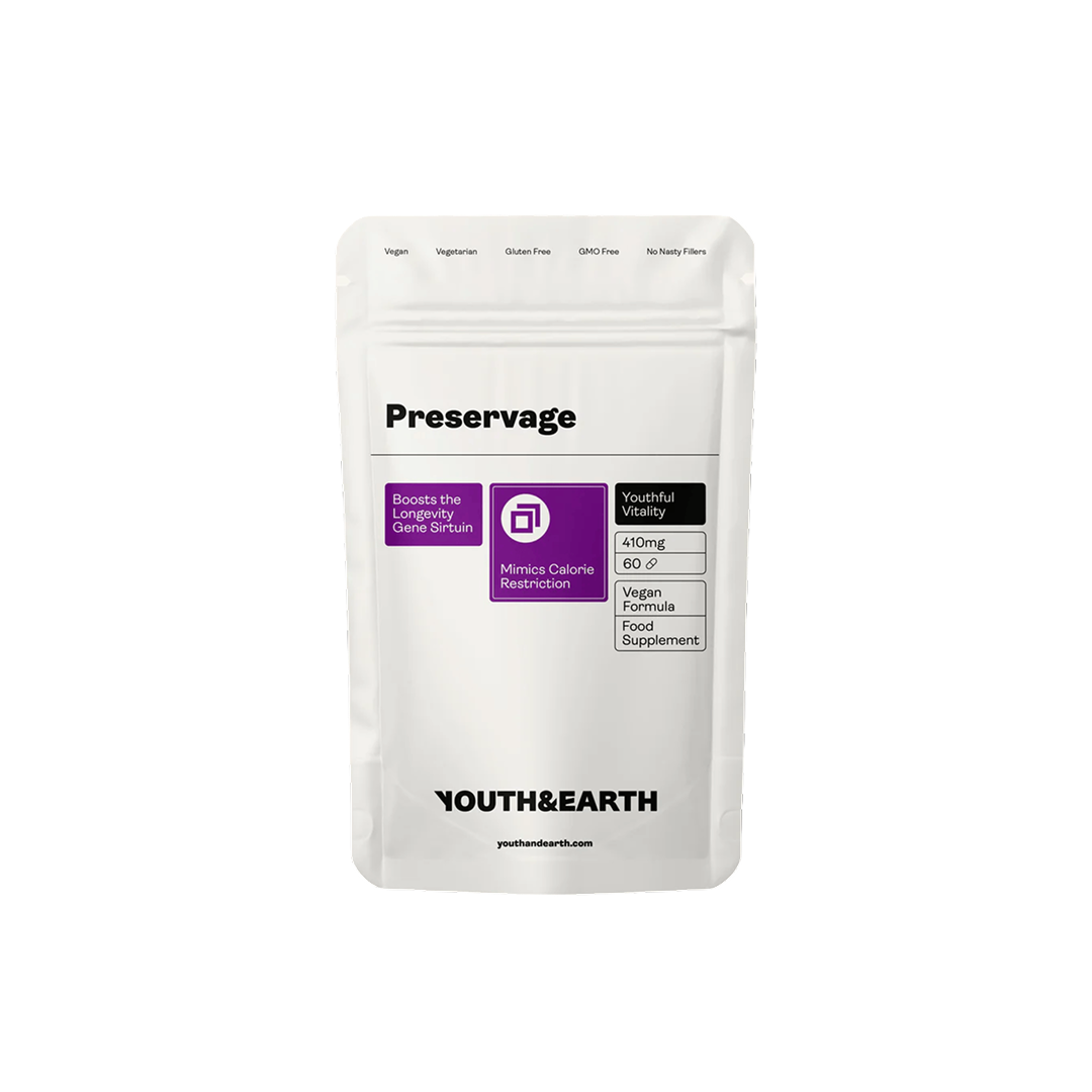 Preservage Supplement by Youth & Earth – with resveratrol, curcumin, quercetin, and BioPerine for antioxidant and cardiovascular support