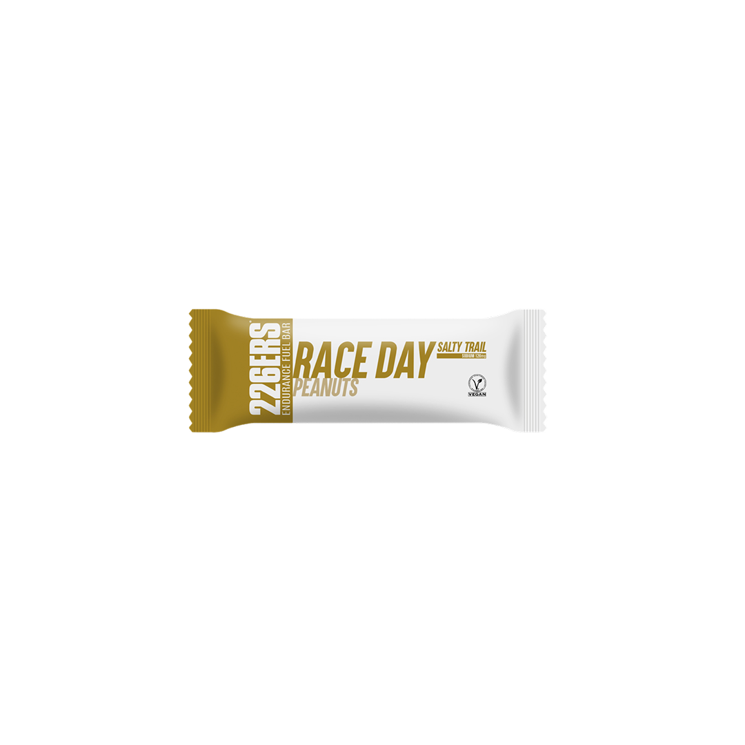 Race Day Bar Peanuts by 226ERS – gluten-free energy bar with 120mg sodium, ideal for training and competition