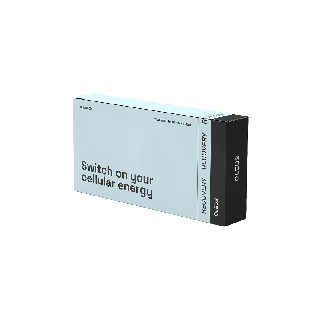 Recovery Shot by Oleus – post-workout drink with proteins, antioxidants, and vitamins to support muscle repair and recovery