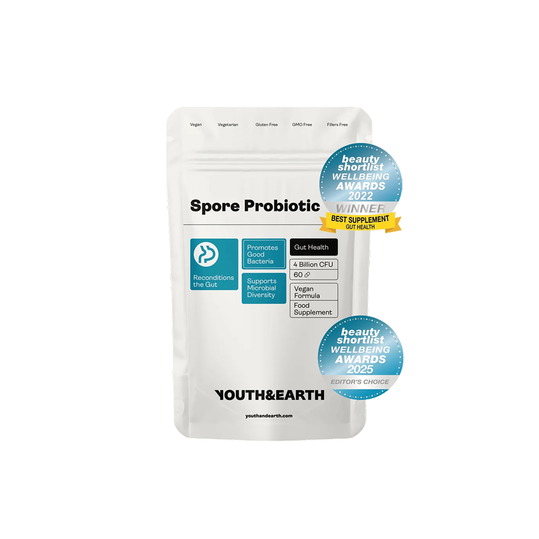 Spore Probiotic Supplement by Youth & Earth – resilient spore-forming strains to support gut health