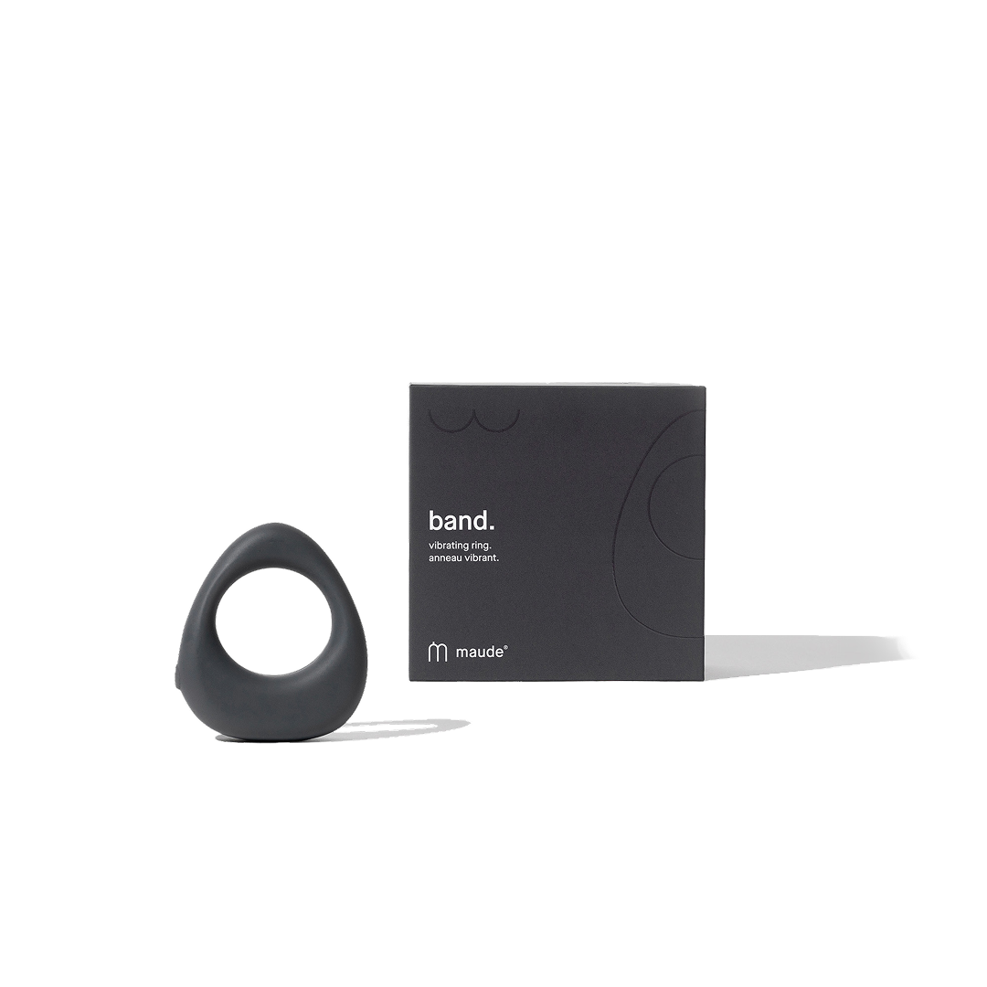Band Soft Vibrating Ring by Maude – soft silicone vibrating ring shown with discreet packaging