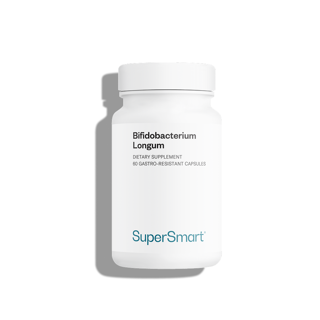 Bifidobacterium Longum Supplement by Supersmart – probiotic for gut balance, digestion, and immune support in gastro-resistant capsules