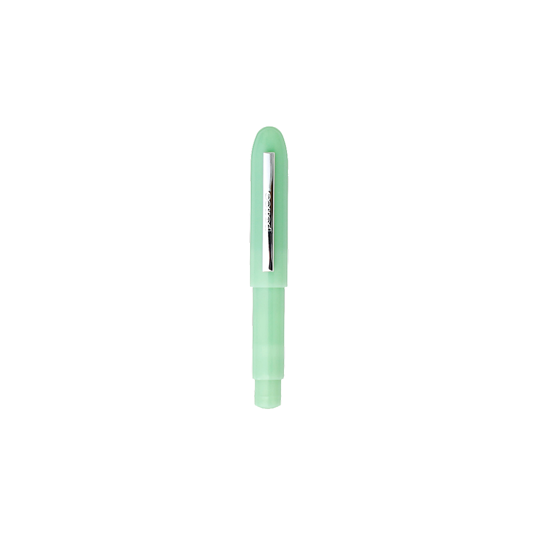 Bullet ballpoint pen in light green by Penco – lightweight Japanese pen with refillable black oil-based ink