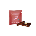 Peanut Butter and Smoked Salt Chocolate by Cosmic Dealer – 75% dark organic chocolate with creamy peanut butter and a touch of smoked salt