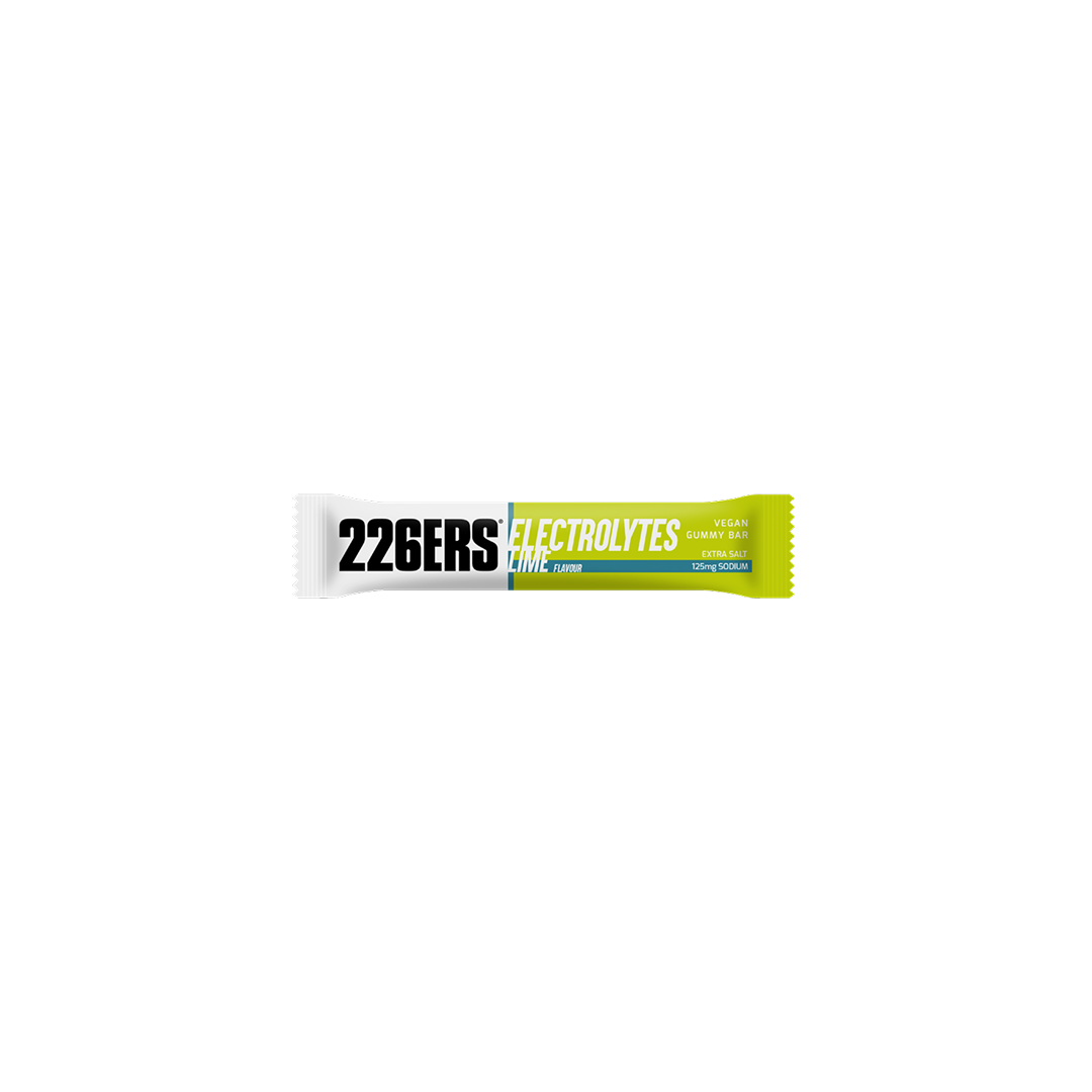 Vegan Gummy Bar Electrolyte Lime by 226ERS – plant-based energy bar with fast-absorbing carbs and natural ingredients